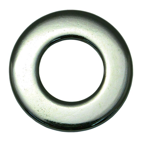 Midwest Fastener Flat Washer, Fits Bolt Size 9/16" , Steel Chrome Plated Finish, 10 PK 74356